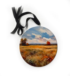 Autumn Field With Orange Ornament